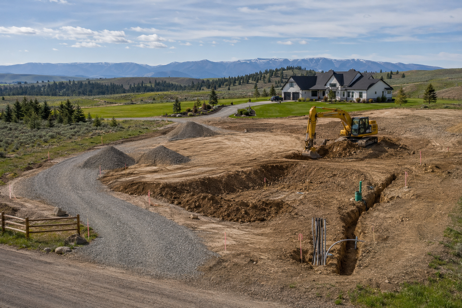 Site costs in Idaho for preparing acreage before building a custom home